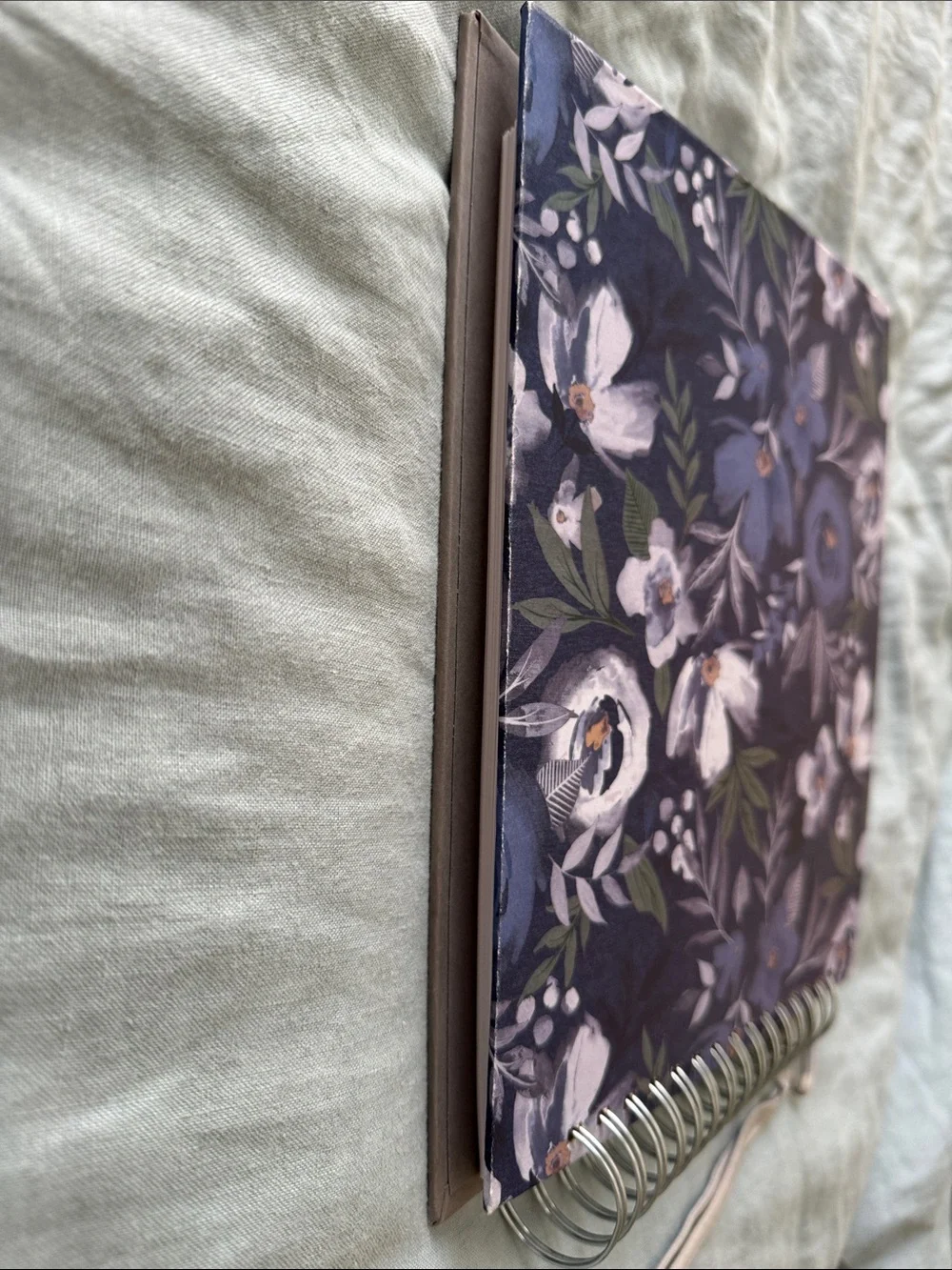 Blue Floral Spiral Greeting Card Planner XL and Storage - Etsy
